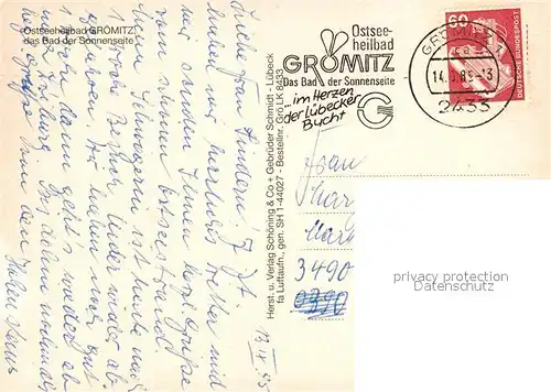 AK / Ansichtskarte Groemitz_Ostseebad Fliegeraufnahme mit Seebruecke Groemitz_Ostseebad