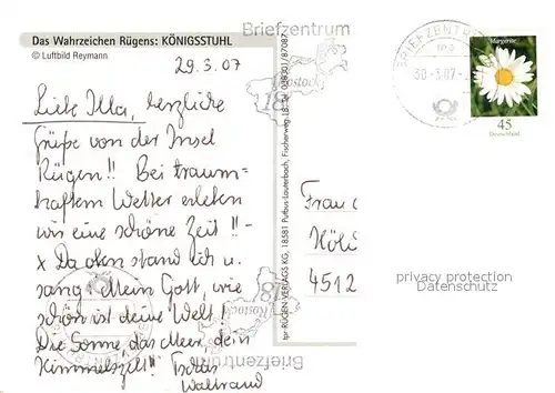 AK / Ansichtskarte Ruegen Koenigsstuhl mit Nationalpark Zentrum Fliegeraufnahme Ruegen