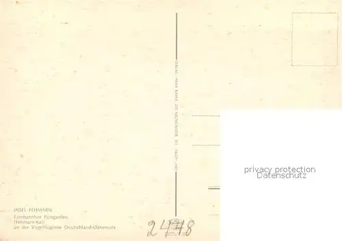 AK / Ansichtskarte Insel_Fehmarn Faehrbahnhof Puttgarden Fliegeraufnahme Insel Fehmarn