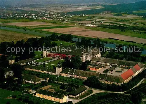 AK / Ansichtskarte Corvey Schloss und ehem gefuerstete Reichsabtei bei Hoexter Fliegeraufnahme Corvey
