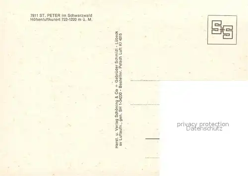 AK / Ansichtskarte St_Peter_Schwarzwald Fliegeraufnahme St_Peter_Schwarzwald