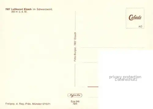 AK / Ansichtskarte Elzach Fliegeraufnahme Elzach