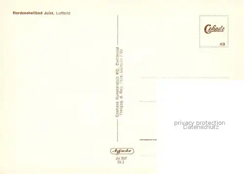 AK / Ansichtskarte Juist_Nordseebad Fliegeraufnahme Juist_Nordseebad