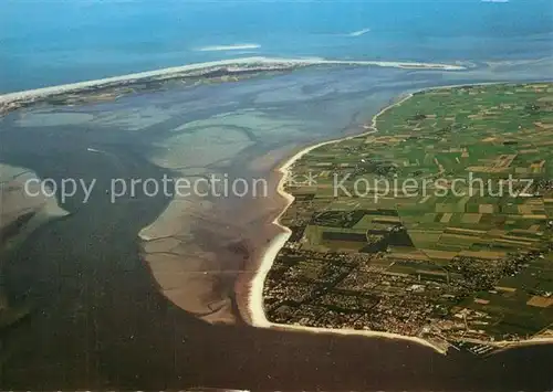 AK / Ansichtskarte Insel_Foehr Fliegeraufnahme mit Wyk und Insel Amrum Insel_Foehr