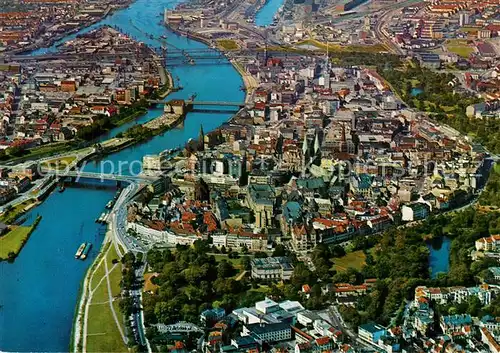 AK / Ansichtskarte Bremen Stadtzentrum Fliegeraufnahme Bremen