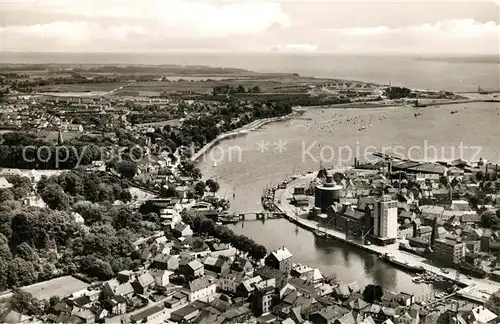 AK / Ansichtskarte Eckernfoerde Fliegeraufnahme Eckernfoerde