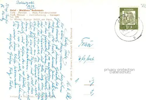 AK / Ansichtskarte Bodenmais Hotel Waldhaus Bodenmais Bodenmais