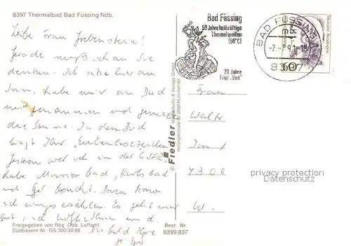 AK / Ansichtskarte Bad_Fuessing Fliegeraufnahme Bad_Fuessing