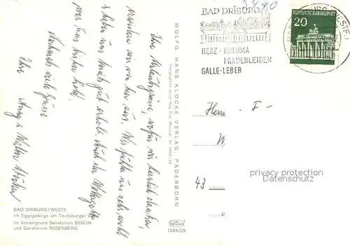 AK / Ansichtskarte Bad_Driburg Fliegeraufnahme Bad_Driburg