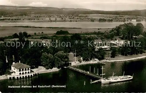 AK / Ansichtskarte Mettnau_Radolfzell_Bodensee Strandcafe Kurhaus Flugaufnahme Mettnau_Radolfzell