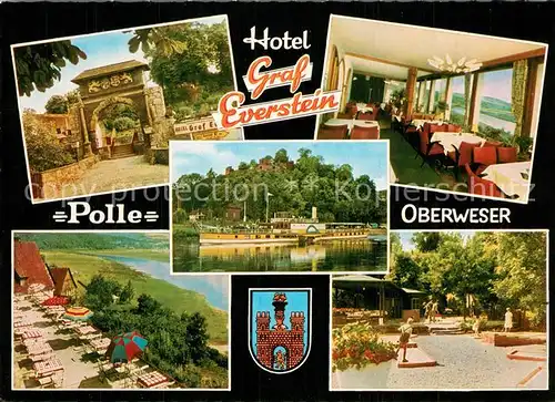 AK / Ansichtskarte Polle_Oberweser Hotel Graf Everstein Polle_Oberweser
