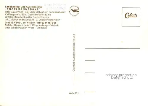AK / Ansichtskarte Endel_Vechta Landgasthof Engelmannsbaeke Endel Vechta