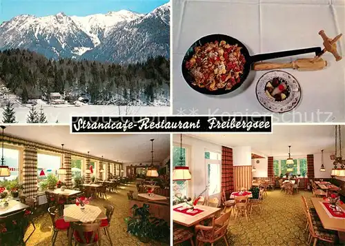 AK / Ansichtskarte Oberstdorf Strandcafe Restaurant Freibergsee Oberstdorf