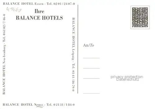 AK / Ansichtskarte Neuss_Rhein Balance Hotels Leipzig Essen Neu Isenburg 