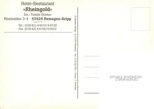 AK / Ansichtskarte Kripp_Bad Hotel Restaurant Rheingold Kripp_Bad
