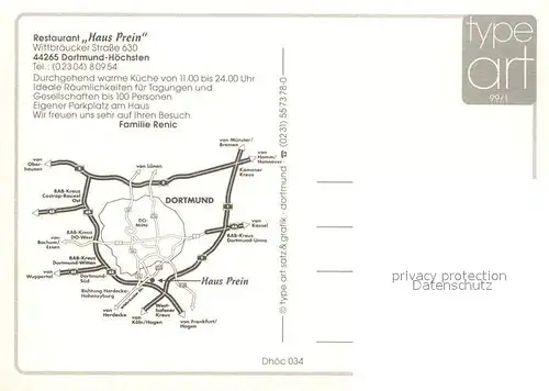 AK / Ansichtskarte Hoechsten_Dortmund Restaurant Haus Prein Hoechsten_Dortmund