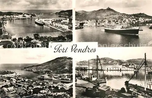 AK / Ansichtskarte Port Vendres Vue generale Port Gare Maritime Courrier d Algerie Cote Vermeille Port Vendres