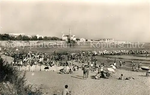 AK / Ansichtskarte Sete_Cette La plage et l eglise 