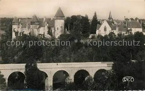 AK / Ansichtskarte Culan_Cher Chateau Eglise Pont Route de Montlucon Culan_Cher