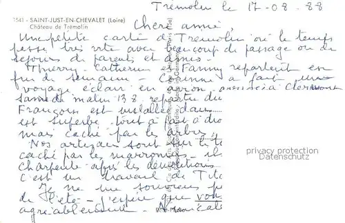 AK / Ansichtskarte Saint Just en Chevalet Chateau de Tremolin Saint Just en Chevalet