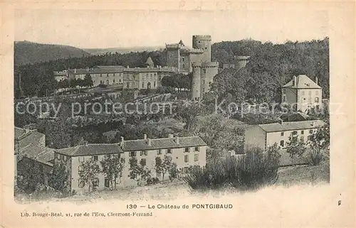 AK / Ansichtskarte Pontgibaud Vue generale et le chateau Pontgibaud