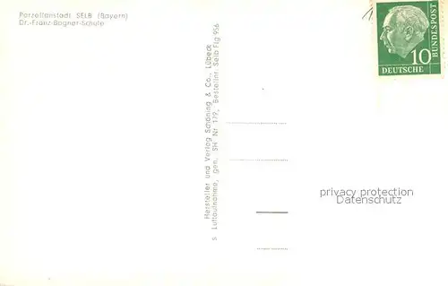 AK / Ansichtskarte Selb Dr. Franz Bogner Schule Fliegeraufnahme Selb