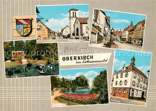 AK / Ansichtskarte Oberkirch_Baden Hauptstrasse Rathaus Stadtgarten Oberkirch_Baden