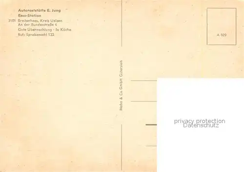 AK / Ansichtskarte Breitenhees Autorastst?tte E. Jung Esso Station Breitenhees