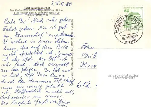 AK / Ansichtskarte Rottach Egern Hotel garni Sonnenhof  Rottach Egern