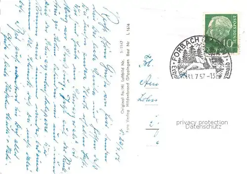 AK / Ansichtskarte Altensteig_Schwarzwald Camping Platz Fliegeraufnahme Altensteig_Schwarzwald