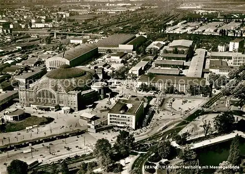 AK / Ansichtskarte Frankfurt_Main Festhalle Messegel?nde Fliegeraufnahme Frankfurt Main