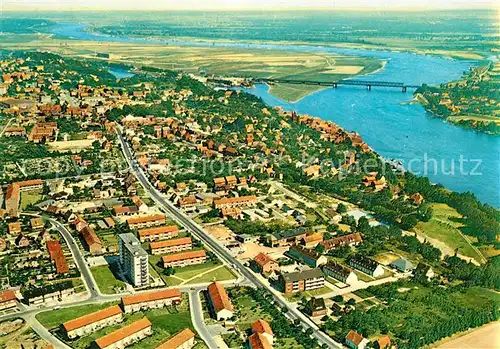 AK / Ansichtskarte Lauenburg_Elbe Fliegeraufnahme Lauenburg Elbe