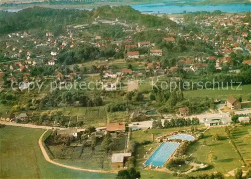 AK / Ansichtskarte Hitzacker_Elbe Schwimmbad Fliegeraufnahme Hitzacker Elbe