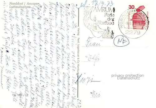 AK / Ansichtskarte Norddorf_Amrum Fliegeraufnahme Norddorf Amrum