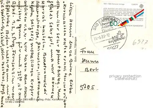 AK / Ansichtskarte Bad_Rappenau Kurgebiet Fliegeraufnahme Bad_Rappenau