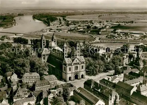 AK / Ansichtskarte Speyer_Rhein Fliegeraufnahme mit Dom Speyer Rhein