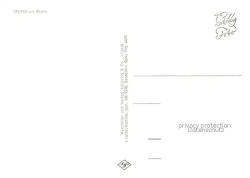 AK / Ansichtskarte Speyer_Rhein Fliegeraufnahme mit Dom Speyer Rhein