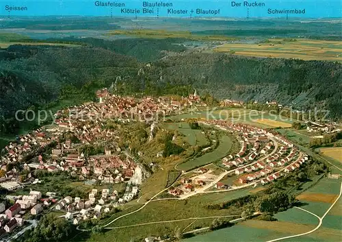 AK / Ansichtskarte Blaubeuren Fliegeraufnahme Talkessellage Blaubeuren