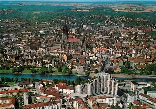 AK / Ansichtskarte Ulm_Donau Fliegeraufnahme mit Donau Dom  Ulm_Donau