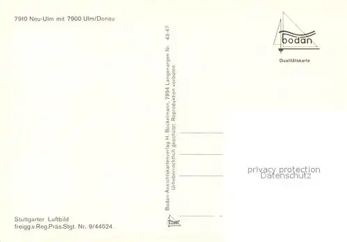 AK / Ansichtskarte Ulm_Donau Fliegeraufnahme mit Donau Dom  Ulm_Donau