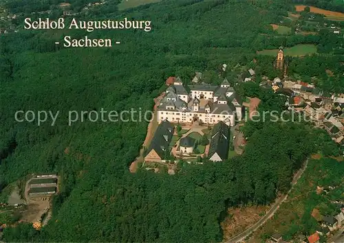AK / Ansichtskarte Augustusburg Fliegeraufnahme Schloss Augustusburg