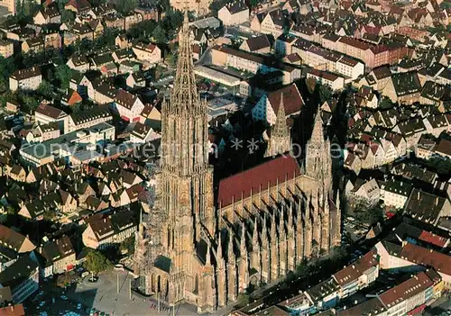 AK / Ansichtskarte Ulm_Donau Fliegeraufnahme mit M?nster Ulm_Donau