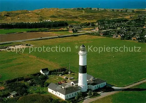 AK / Ansichtskarte Kampen_Sylt Fliegeraufnahme Leuchtturm Kampen Sylt