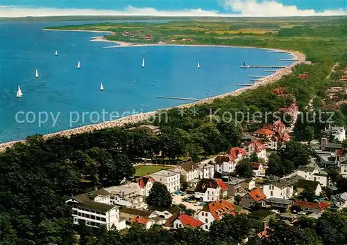AK / Ansichtskarte Timmendorfer_Strand Fliegeraufnahme mit Strand Timmendorfer_Strand