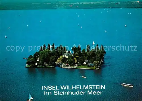 AK / Ansichtskarte Insel_Wilhelmstein Fliegeraufnahme im Steinhuder Meer Insel_Wilhelmstein