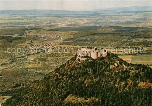 AK / Ansichtskarte Burg_Hohenneuffen Fliegeraufnahme Burgruine Burg Hohenneuffen