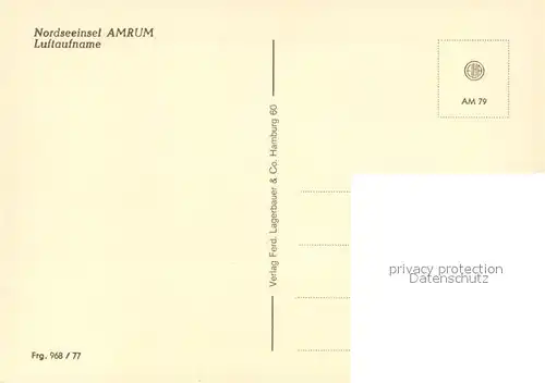 AK / Ansichtskarte Amrum Fliegeraufnahme mit Stran Leuchtturm Freibad Amrum