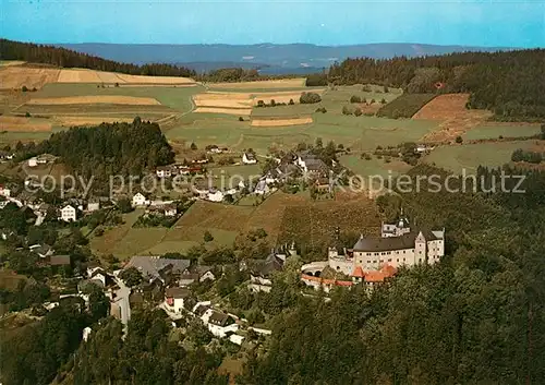 AK / Ansichtskarte Lauenstein_Oberfranken Fliegeraufnahme mit Mantelburg Lauenstein_Oberfranken