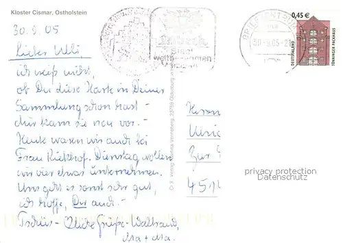 AK / Ansichtskarte Cismar Kloster Cismar Cismar