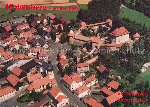AK / Ansichtskarte Hohenberg_Eger Fliegeraufnahme mit Burg Hohenberg Eger